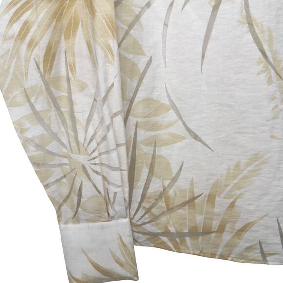 NWT Envy Evolution Mens Long Sleeve Casual Button-Up Shirt L Palm Print Tropical - Picture 7 of 12